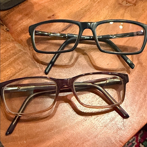 Stylish Black and Brown Eyeglasses Set
